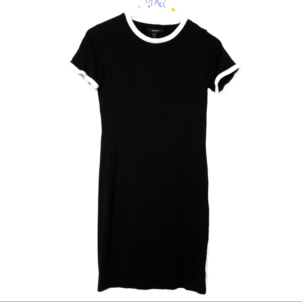 Black & White T-Shirt Dress